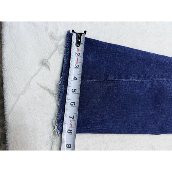 TRUE RELIGION Joey Mid Rise Flare Denim Jeans 26 Ocean Blue Y2K Flare Retrocore - Picture 8 of 13